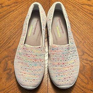 Skechers Multicolor Knit Slip-On Flats